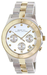 Marc By Marc Jacobs Dameur Mbm3177 Rock Chrono Sølvfarvet/gul