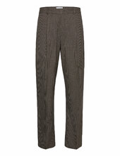 Reece Check Pleated Suit Pants 2.0 Les Deux Brown