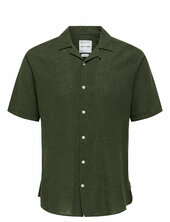 Onscaiden Ss Solid Resort Linen Noos Only & Sons Khaki