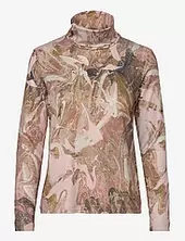 Mmkimmi Print Rollneck Tee Mos Mosh Brown