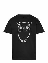Regular Big Owl T-shirt - Gots/vega Knowledge Cotton Apparel Black