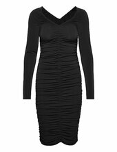 Vmgilsa Ls V-neck Calf Dress Vma Vero Moda Black