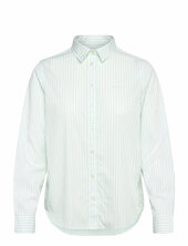 Reg Classic Poplin Striped Shirt Gant Green