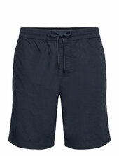 Boardwalk Slub Shorts With Elastic Knowledge Cotton Apparel Navy