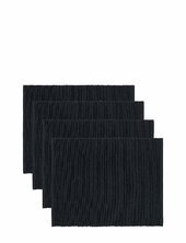 Uni Place Mat Rib 4-pack Linum Black