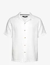 Ss Matty Weave Revere Shirt French Connection White