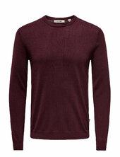 Onswyler Life Reg 14 Ls Crew Knit Noos Only & Sons Burgundy