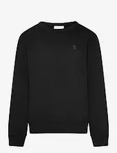 Regular Badge Crew Neck Sweat - Got Knowledge Cotton Apparel Black