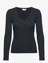 Ls Henley Lee Jeans Black