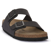 Tøfler Birkenstock  Arizona Velvet Gray Birkibuc Calz S