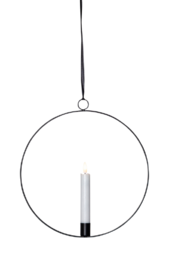 Indendørsdekoration Flamme Ring, Sort Sort