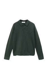 Knitted Polo-neck Sweater Mango Green