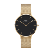Daniel Wellington Dw Watch Petite Evergold Black 32mm Gold