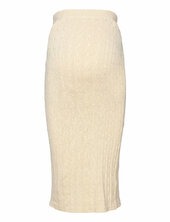 Mlraya Knit Midi Skirt Hw Mamalicious Cream