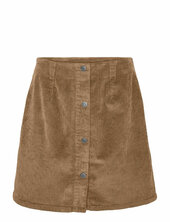 Vmetta Hr Short Cord Skater Skirt Noos Vero Moda Beige
