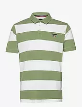 Mick Block Striped Pique Sebago Green