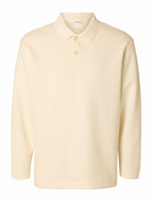 Slhrelaxwayne Ls Polo Sweat Selected Cream