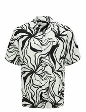 Jjjeff Monochrome Resort Shirt Ss Jack & J S Black