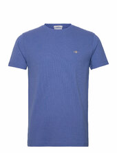 Slim Pique Ss T-shirt Gant Blue