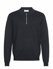 Ecovero L/s Zip Polo Lindbergh Navy