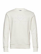 Reg Tonal Shield Cneck Sweat Gant White