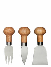 Nature Cheese Set, 3 Pcs Sagaform Brown