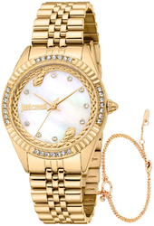 Just Cavalli Dameur Jc1l361m0055 Vittoria Glam Hvid/gul Guldtonet