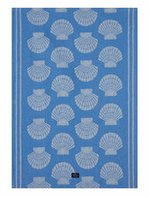 Shell Jacquard Org Cotton Kitchen Towel Lexington Home Blue