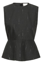 Gestuz - Top - Gzadira Peplum Top - Dark Grey Melange