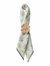 Floral Printed Organic Cotton Napkin Lexington Home White