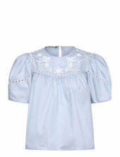 Cotton Twill Embroidered Top Scotch & Soda Blue