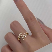 Forgyldt Flower Bandring Med Cz Og I Sterling