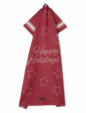 Happy Holidays Org Cotton Jacquard Kitchen Towel Lexington Home Red
