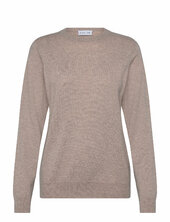 Man O-neck Plain Davida Cashmere Beige