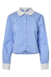 Y.a.s - Skjorte - Abri Ls Short Shirt - Vista Blue