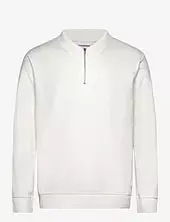 Jersey Pique W Zip L/s Lindbergh White