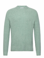 Structured Knitted Sweater Mango Blue