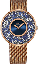 So & Co New York Dameur 5223m.6 Chelsea Blå/rosaguldtonet Stål