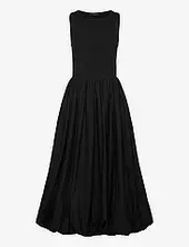 Phoebe Jersey Woven Mix Midi French Connection Black
