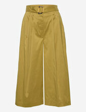 Blended Cotton Culottes With A Belt Esprit Collection Green