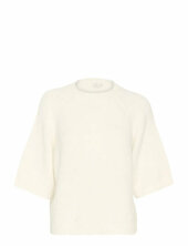 Kaemilie Cropped Knit Pullover Kaffe White