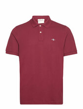 Reg Shield Ss Pique Polo Gant Burgundy