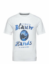 Denim Artwork T-shirt Scotch & Soda White
