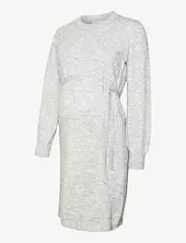 Mlnewanne L/s Abk Knit Dress A. Noos Mamalicious Grey