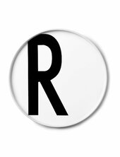 Porcelain Plate A-z Design Letters White