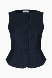 Enfresno Vest - Dark Navy Pinstripe - Envii - Navy S