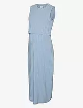 Mllucy June Sl Jrs Midi Dress 2f Mamalicious Blue