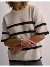 Selected Femme Slfmaline-liliana 2/4 Knit O-neck N Grovstrikkede Trøjer Birch Dark Sapphire