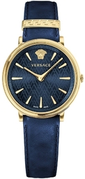 Versace Dameur Ve8100419 V Circle Blå/læder Ø38 Mm