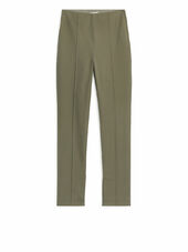 Slim Cotton Stretch Trousers - Green